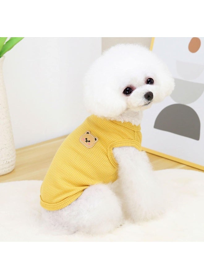 Cotton Dog Shirt, Summer Lightweight Pet T-Shirts, Soft Breathable Stretchy Cats Dogs Tee Shirt, Sleeveless Vest Dog Apparel, for Medium Small Dog Clothes - Image 5