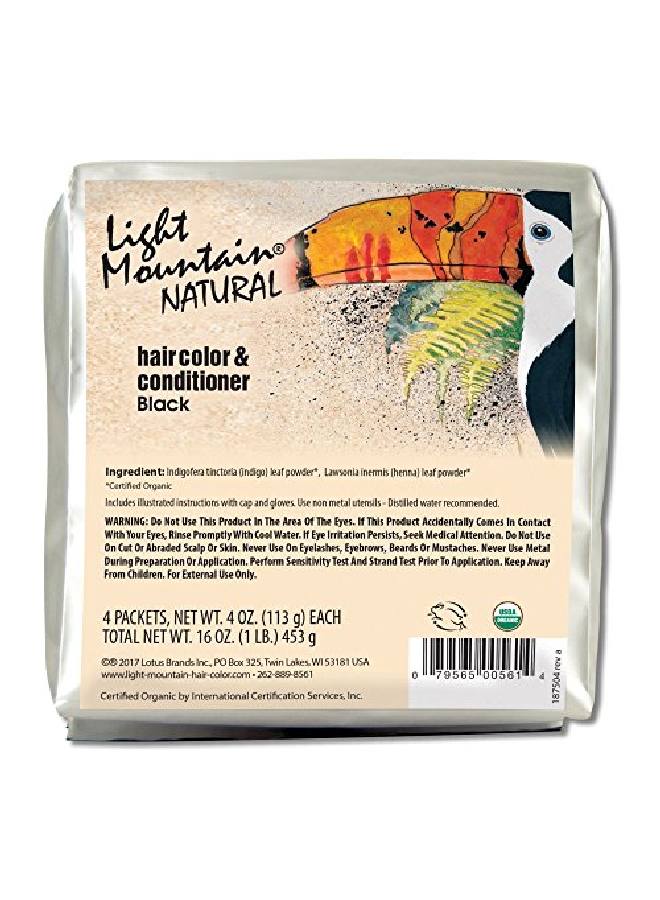 Light Mountain Natural Hair Color Bulk Black 16 Oz - Image 2