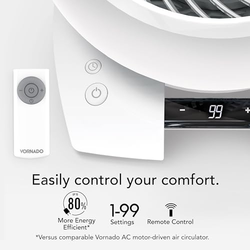 Vornado مروحة Vornado 6303DC الذكية للطاقة بحجم متوسط مع تحكم في السرعة المتغيرة، بيضاء - Image 3