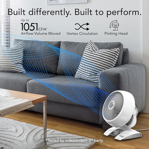 Vornado مروحة Vornado 6303DC الذكية للطاقة بحجم متوسط مع تحكم في السرعة المتغيرة، بيضاء - Image 2