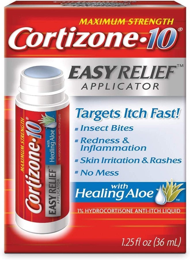 CHATTEM Cortizone-10 Easy Relief Applicator Anti-Itch Liquid 1.25 oz - Image 1