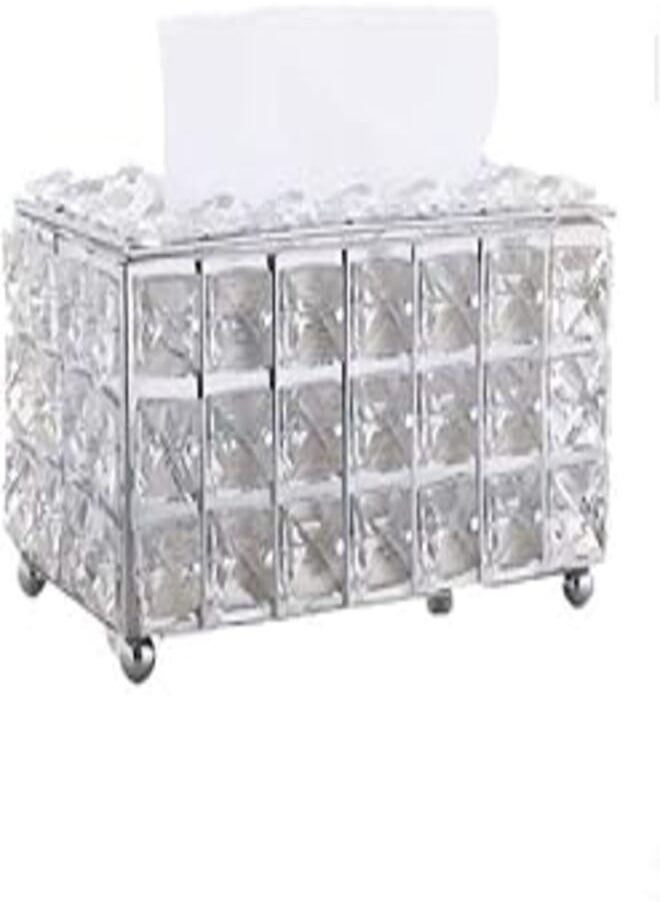 Primst - Primst Decorative Crystal Tissue Box, Tabletop Tissue Holder Case, Dressing Tables Decoration Napkin Organizer, Bling Gift for Mom and Girlfriend - Image 1