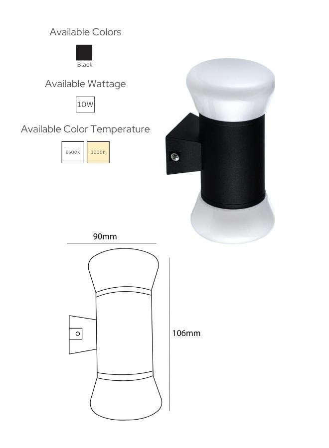 Target 10W LED Outdoor Wall Light Warm White Black - Image 4