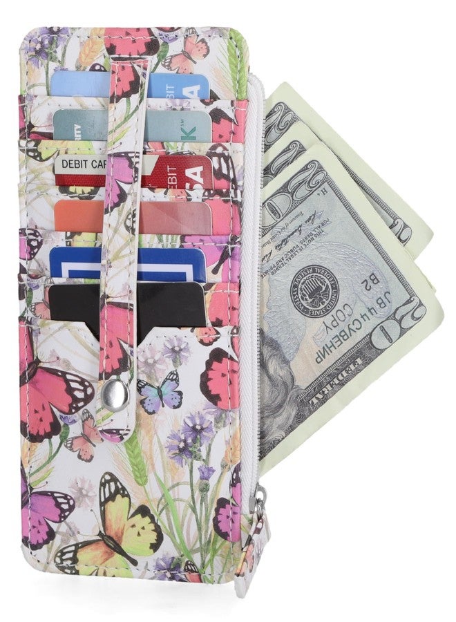 Mundi Slim Organizer Wallet for Women Multi Credit Card Holder Case with Zipper Pocket and ID Window Long Compact Small Ladies Wallet in Butterfly - Image 2