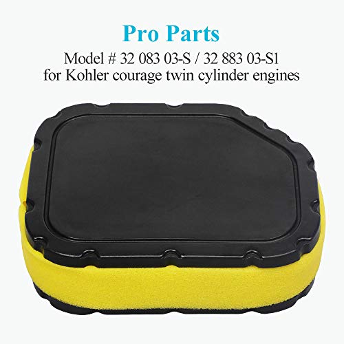 HOODELL 32 083 03-S Air Filter for Kohler Courage Engine SV710 SV715 SV720 SV730 SV735 SV740 Cub Cadet Lawn Mower, Replace 32 083 03 KH-32-883-03-S1 Air Filter - Image 2