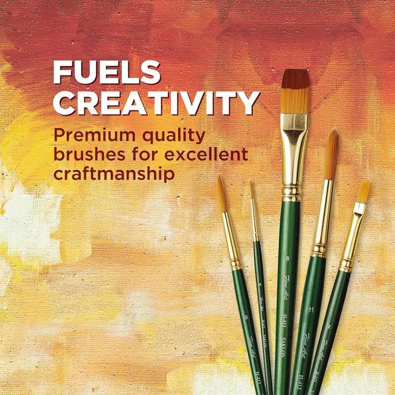 Fine Art Pidilite Fevicryl Fine Art Synthetic Taklon Round Brush Set of 7, Paint Brush Set for Painting with Acrylic, Watercolours, Oil Colours, (Size: 0,2,4,6,8,10,12) - Image 5