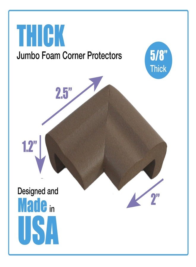 KidKusion Jumbo Corner Cushion | Made in USA | Brown | 4 Pack | Furniture and Corner Protector - Image 5
