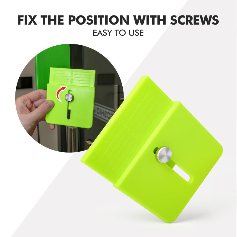FOSHIO Green Edge Wrap Cutting Template Tool, 2 Pack Precise Measurement Adjustable Edge (5-35mm) Straight Line Cutting Guide for Furniture, Vinyl & Wallpaper Wrapping - Image 3