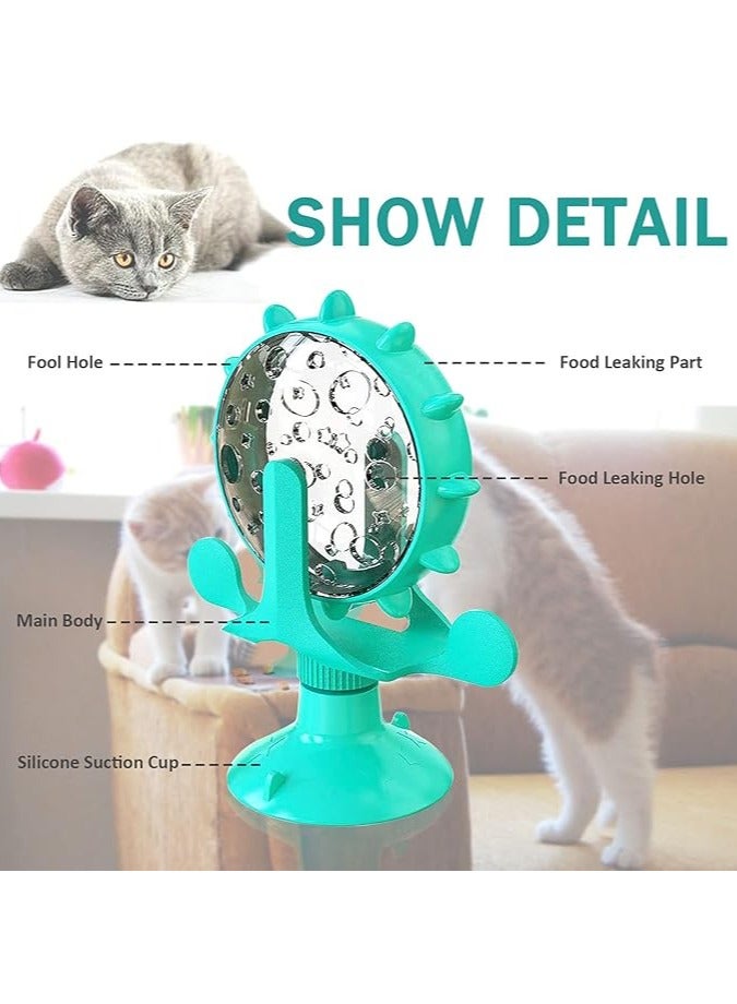 عام موزع طعام تلقائي للقطط، لعبة تفاعلية صغيرة لتوزيع الطعام للقطط، مغذي للقطط، لعبة قطط، لعبة دجاجة وفرحة صغيرة، موزع لعب تعليمي للطعام للحيوانات الأليفة - Image 2