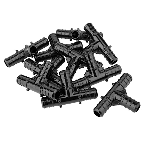 EFIELD 10-Pack EFIELD Poly PPSU Barb Crimp Pex Fitting 3/4" X 3/4" X 3/4" Tee For Pex Tubing Connection, ASTM 2159,(PPSU1807008) - Image 4
