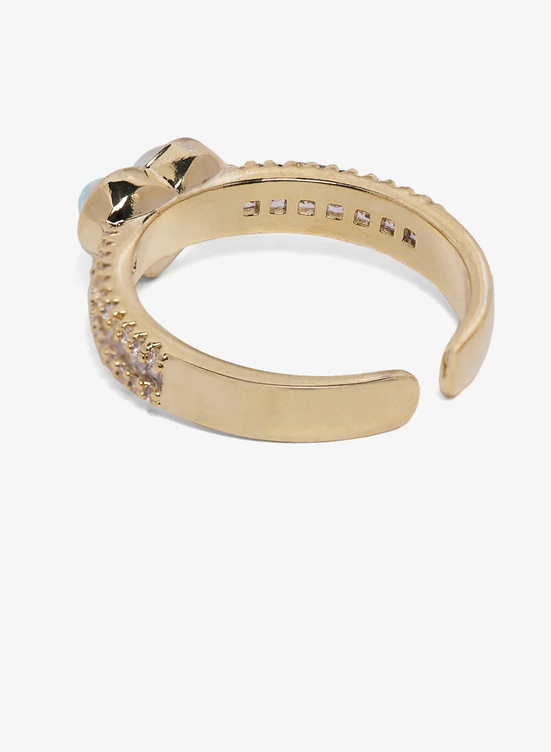ELLA Heart Shape Diamonte Embellished Ring