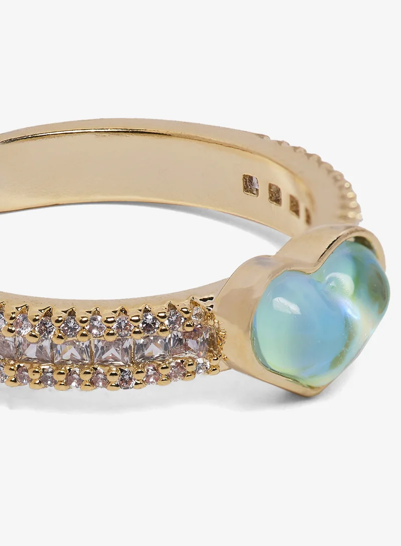 ELLA Heart Shape Diamonte Embellished Ring