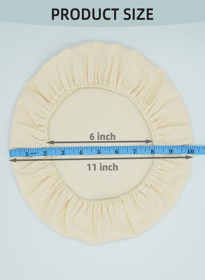 neglex 3 Pack sourdough bowl cover, Organic Reusable Cloth bowl cover for proofing, fits 8”-11.5” Diameter bowl and Jar mouth - Unbleached, Perfect for Fermentation Jars (3 Pack - XL) - Image 2