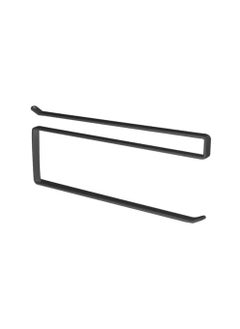 MS Paper Holder Towel Holder Cabinet Rack Holder Over The Door Kitchen Roll Holder Toilet Paper Roll Holder Over The Cabinet (Black) Pack of 1