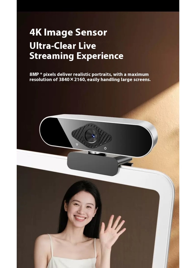 4K Ultra HD USB Webcam Plug And Play With Built In Microphone For Live Streaming Online Classes And Meetings - Image 4