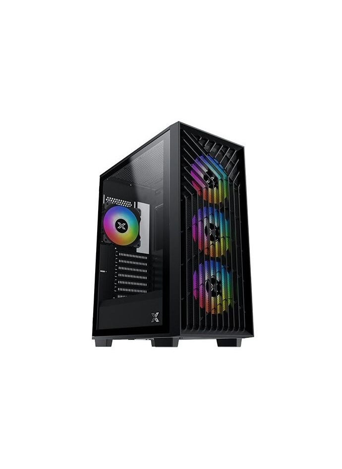 Xigmatek Lux G Tower Black Computer Case With 4 Fans