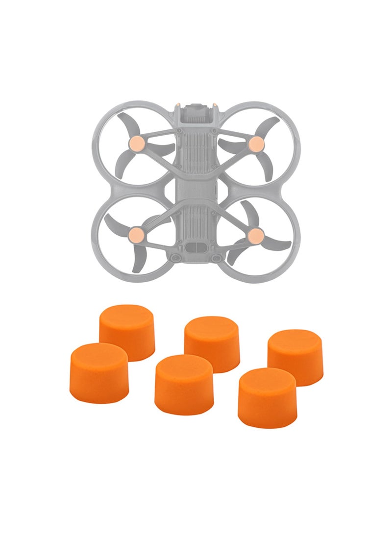 6pcs Avata 2 Landing Gear Protector Silicone Foot Pads, Protective Cover Extended Landing Leg Kit Compatible for DJI Avata 2 Accessories, Protection Propellers Mounts（orange） - Image 1