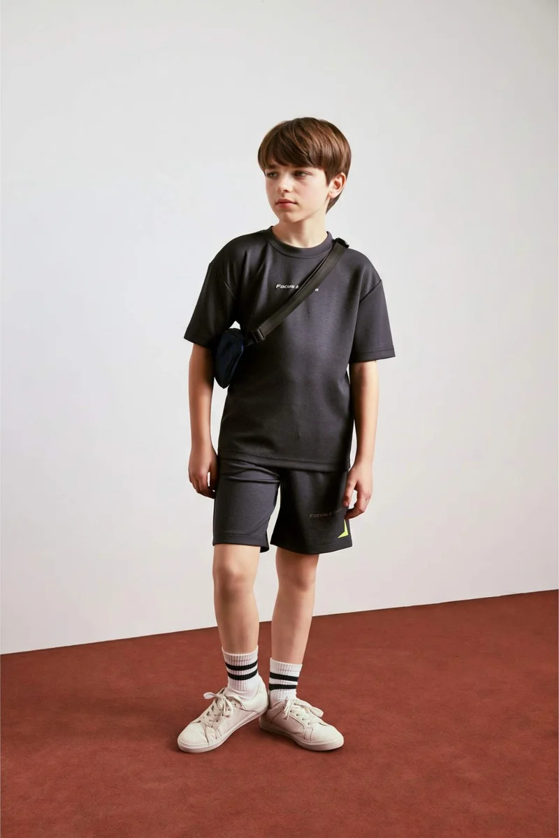 DeFacto Boy Oversize Fit Slogan Shorts