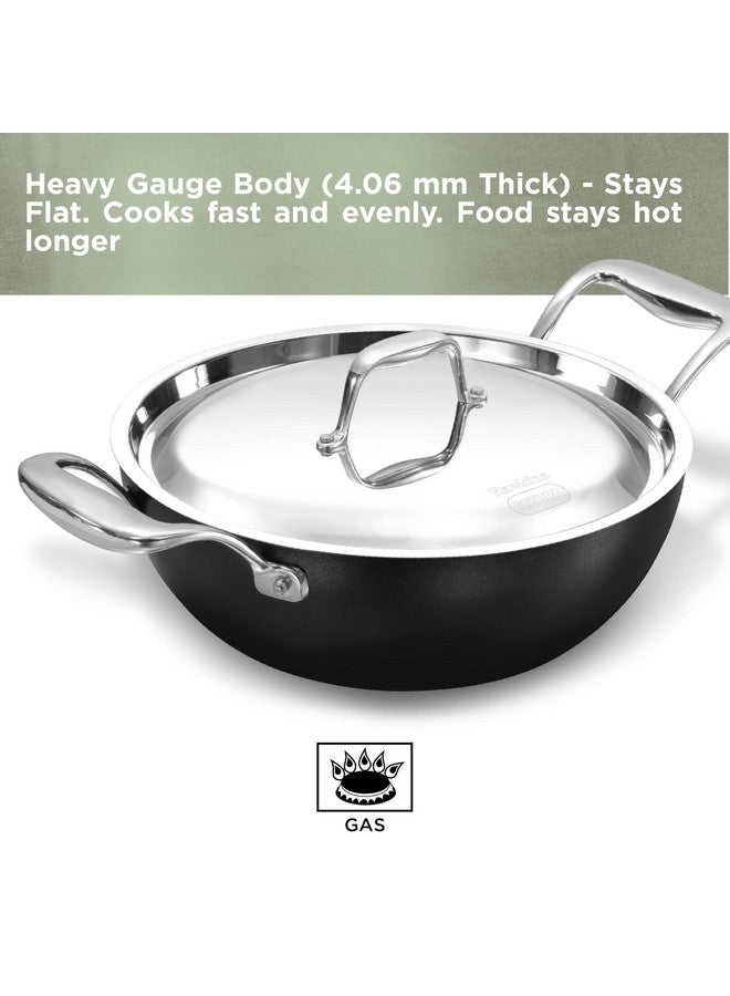 Hawkins Futura Pro 2.5 Litre Deep-Fry Pan, Nonstick Kadhai with Stainless Steel Handles and Stainless Steel Lid, Balck (PNK25S) - Image 5
