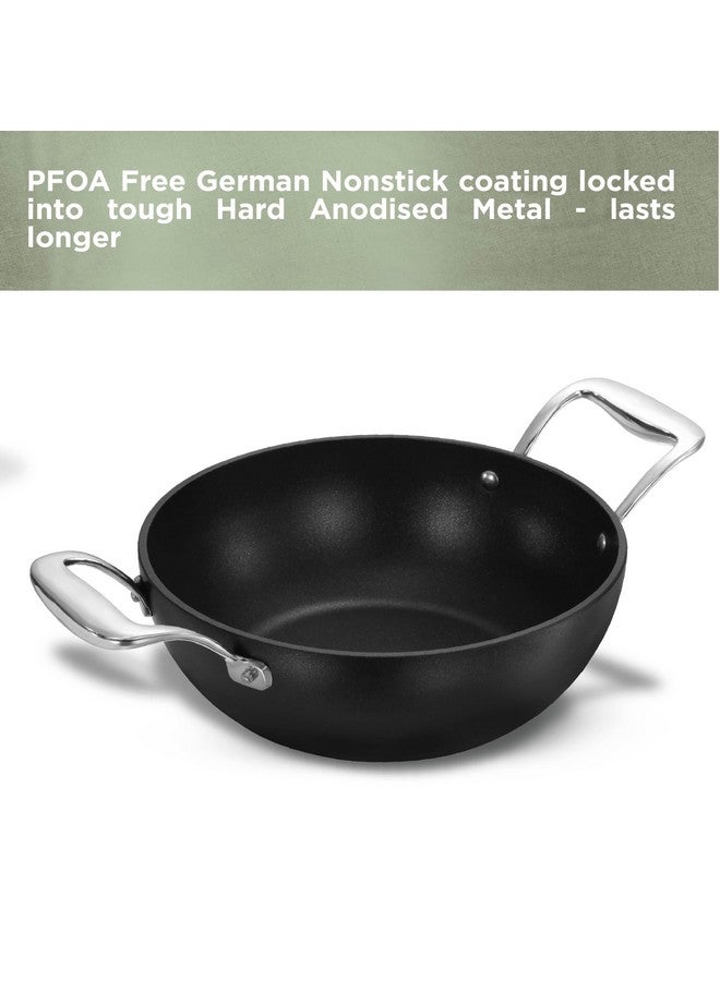 Hawkins Futura Pro 2.5 Litre Deep-Fry Pan, Nonstick Kadhai with Stainless Steel Handles and Stainless Steel Lid, Balck (PNK25S) - Image 4