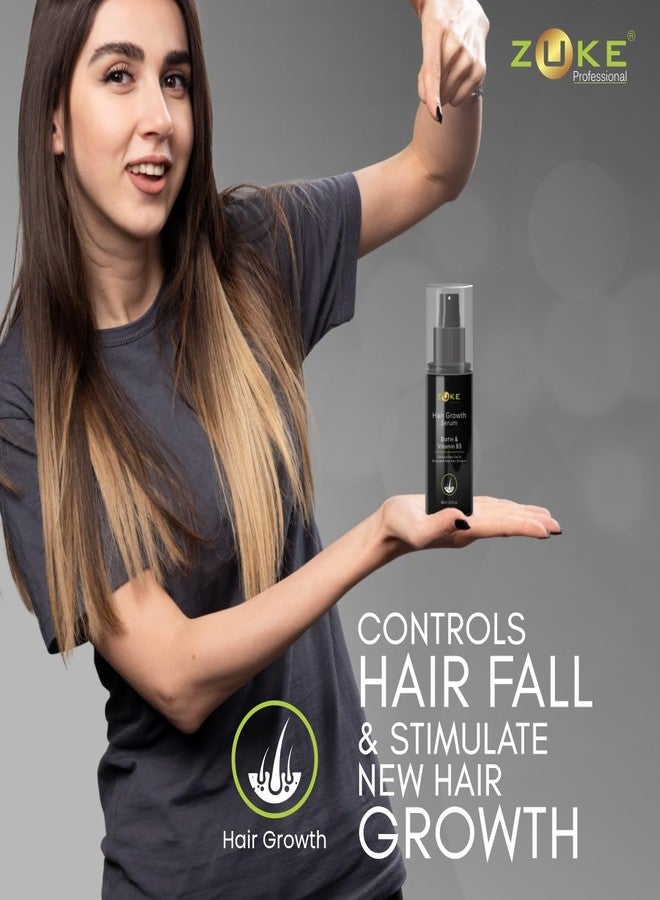 Zuke Professional Hair Growth Serum-60ml | Controls Hair Fall & Stimulate New Hair Growth | Enriched with Biotin & Vitamin B3 - Image 4
