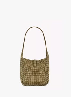 Yves Saint Laurent YSL underarm bag, Women's LE 5 À 7 BABY satin crystal-embellished soft handbag.  - Image 3