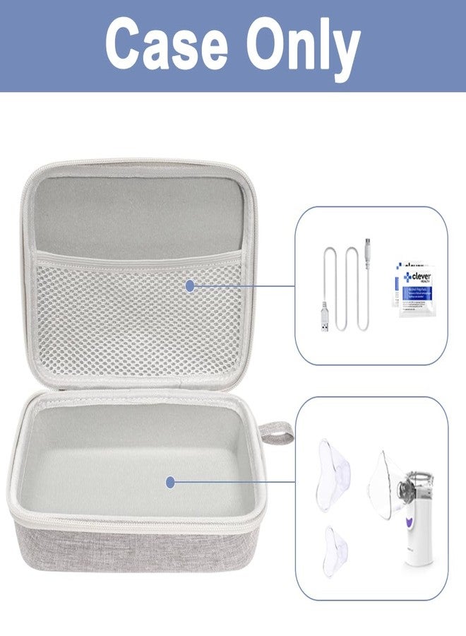 Fukumi Portable Nebulizer Carrying Case, Hard Travel Medical Bag for Inhaler Spacer, Masks, Asthma Accessories, B-Grey - Image 2