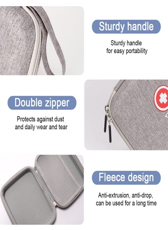 Fukumi Portable Nebulizer Carrying Case, Hard Travel Medical Bag for Inhaler Spacer, Masks, Asthma Accessories, B-Grey - Image 4