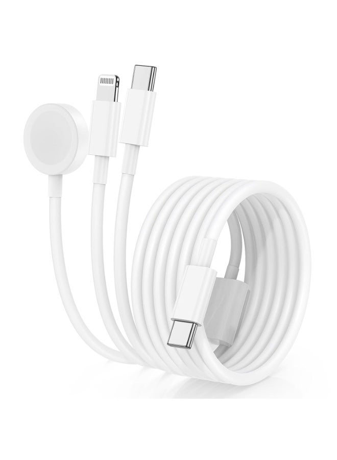 general 2Pack for Apple Watch Charger Cable, 3FT USB C to Magnetic Wireless Fast i-Watch Charging Cord Portable, Compatible with Watch Series Ultra/9/8/7/6/SE/SE2/5/4/3/2 - White  - Image 1