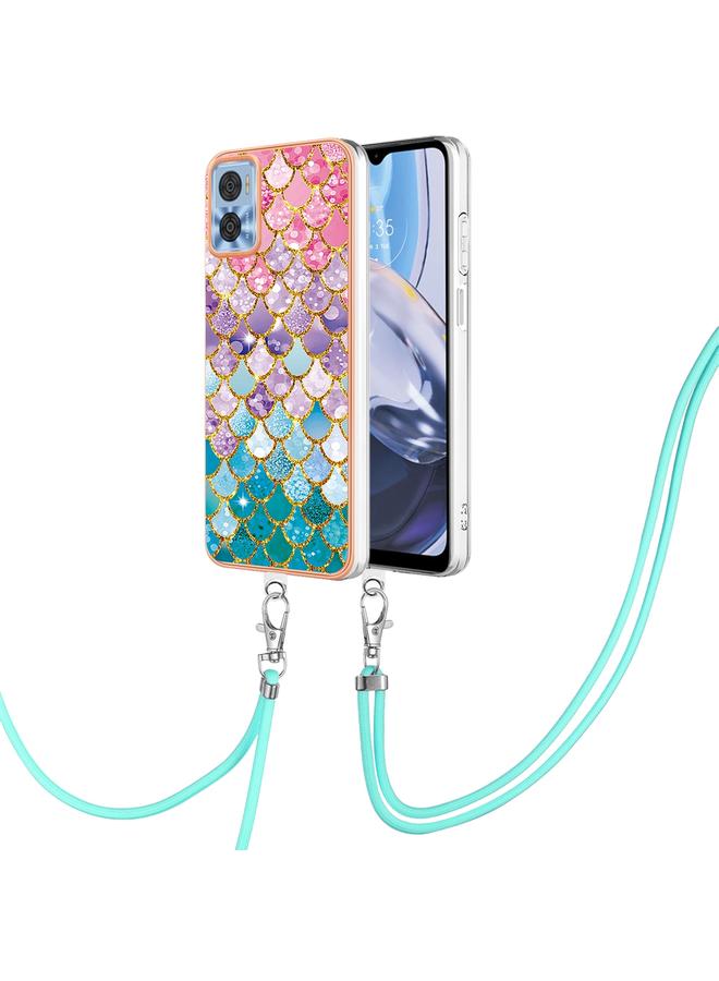 اس-توب جراب لهاتف Motorola Moto E22/E22i مصنوع من مادة TPU مطلية بالكهرباء مع حبل تعليق - Image 1