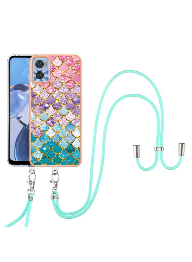 اس-توب جراب لهاتف Motorola Moto E22/E22i مصنوع من مادة TPU مطلية بالكهرباء مع حبل تعليق - Image 3