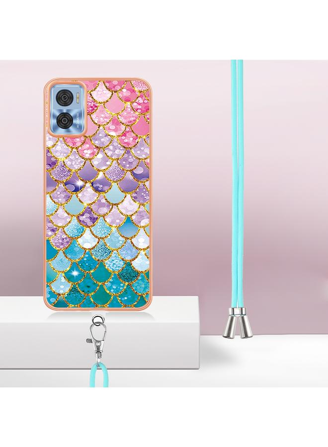 اس-توب جراب لهاتف Motorola Moto E22/E22i مصنوع من مادة TPU مطلية بالكهرباء مع حبل تعليق - Image 5