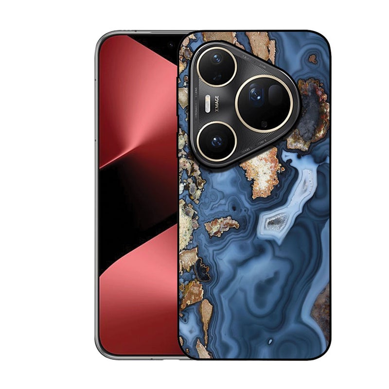 EYE CATCH Printed Protective Case Cover For Huawei Pura 80 Ultra -  Blue Textures - Image 1