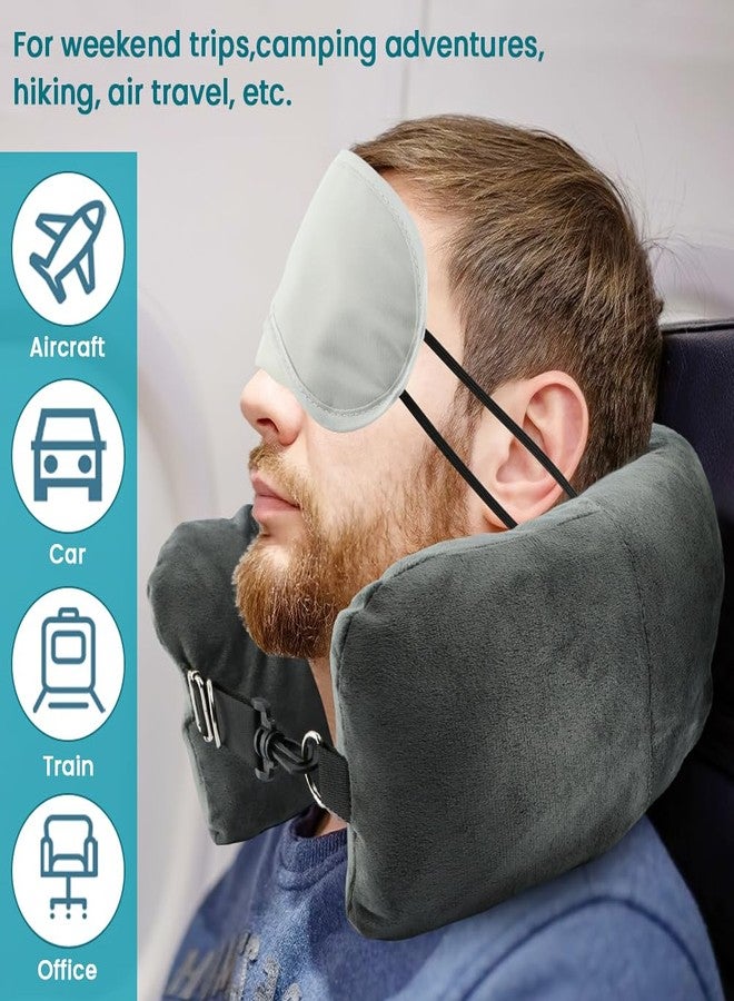 Saycker 2Pcs Stuffable Travel Pillow,Stuffable Neck Pillow for Travel,Fillable Travel Pillow Storage Bag,with 2 Eye Mask,Multiuse Neck Pillow for All Seasons,Travel Essentials,No Filler - Image 5