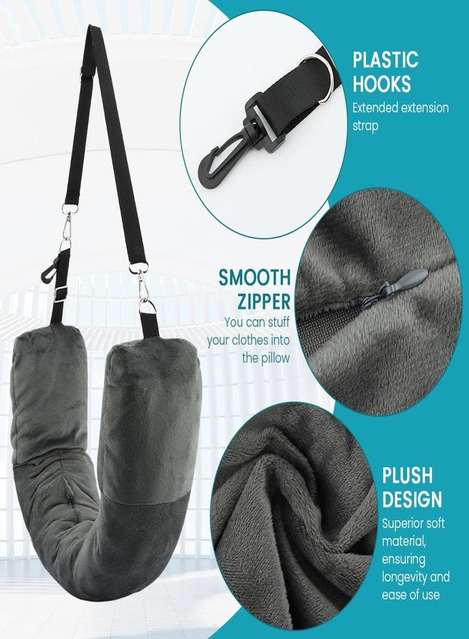 Saycker 2Pcs Stuffable Travel Pillow,Stuffable Neck Pillow for Travel,Fillable Travel Pillow Storage Bag,with 2 Eye Mask,Multiuse Neck Pillow for All Seasons,Travel Essentials,No Filler - Image 3