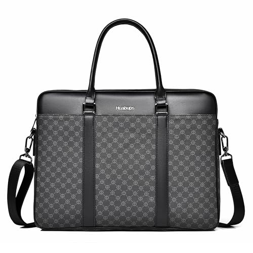 FSD.WG FSD. WG Business Bag Leather Messenger Bag Water Resistant Business Travel Briefcase Handbag Briefcase for Men - Image 1