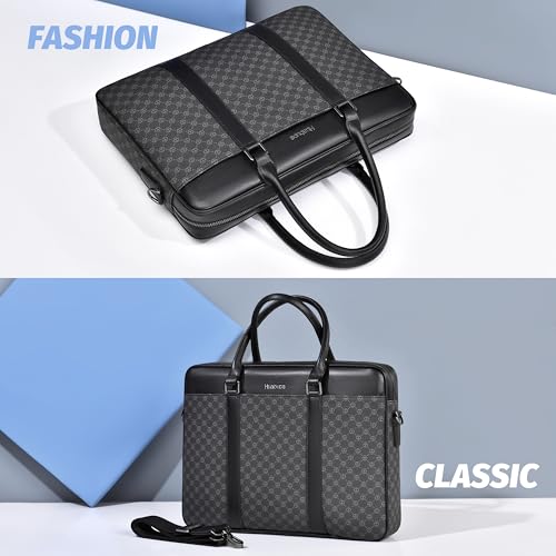 FSD.WG FSD. WG Business Bag Leather Messenger Bag Water Resistant Business Travel Briefcase Handbag Briefcase for Men - Image 3