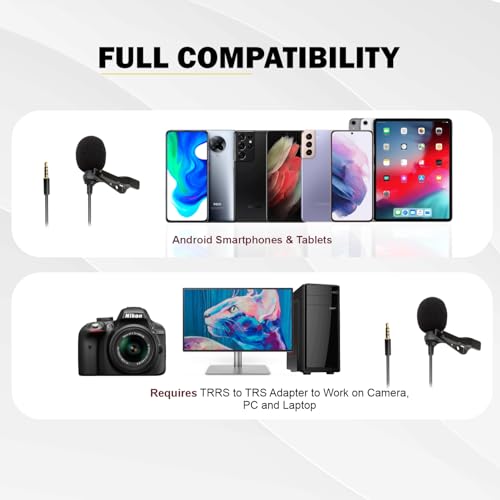 Humble Clip-On Lapel Collar Auxiliary Microphone Dynamic 3.5 MM Microphone for Clear Voice Recording (1.5 Meter) - Image 2