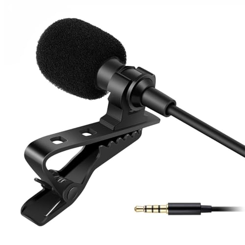 Humble Clip-On Lapel Collar Auxiliary Microphone Dynamic 3.5 MM Microphone for Clear Voice Recording (1.5 Meter) - Image 1
