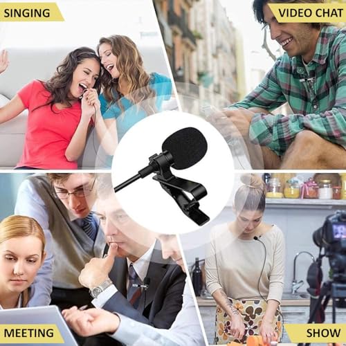 Humble Clip-On Lapel Collar Auxiliary Microphone Dynamic 3.5 MM Microphone for Clear Voice Recording (1.5 Meter) - Image 3