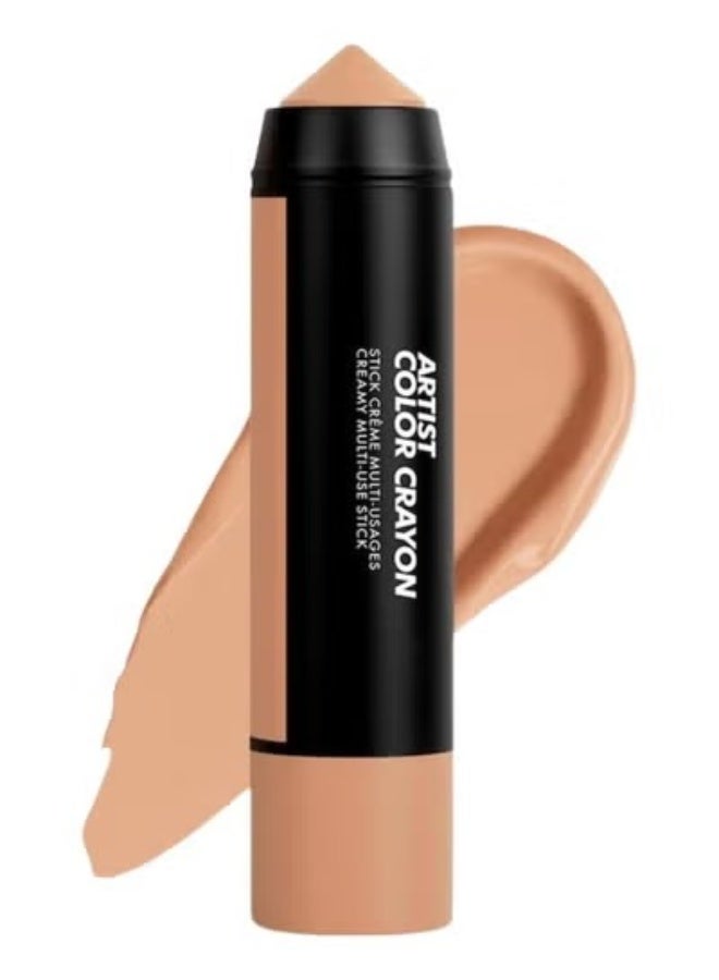 MAKE UP FOR EVER Artist Color Crayon Waterproof Multi-Use Stick 7g – Shade 404 Ardent Dune - Golden Sand – Longwear, Blendable, Multi-Use Cheek & Face Crayon - Image 1