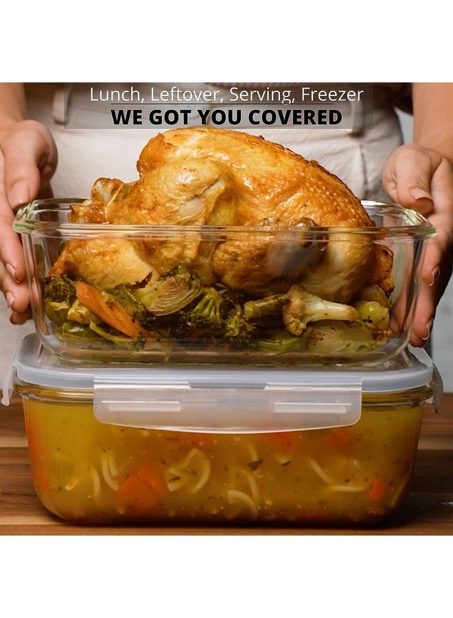 Femora Femora Borosilicate Glass Containers for Kitchen | 1 Year Warranty | Container Boxes for Storage, Storage Box for Kitchen with Air Vent Lid, Microwave Safe, Rectangular (Set of 1-1500 ML Each) - Image 5
