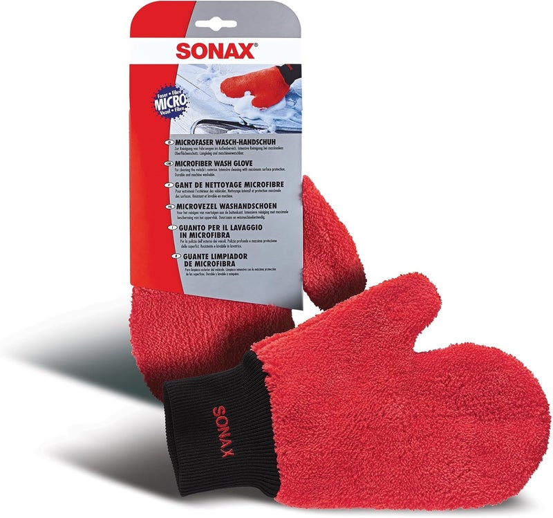 Sonax Microfibre Wash Glove (1 Piece) - Practical Car Wash Glove for the Gentle and Thorough Cleaning of Vehicle External Areas. Durable and Machine Washable - Image 1