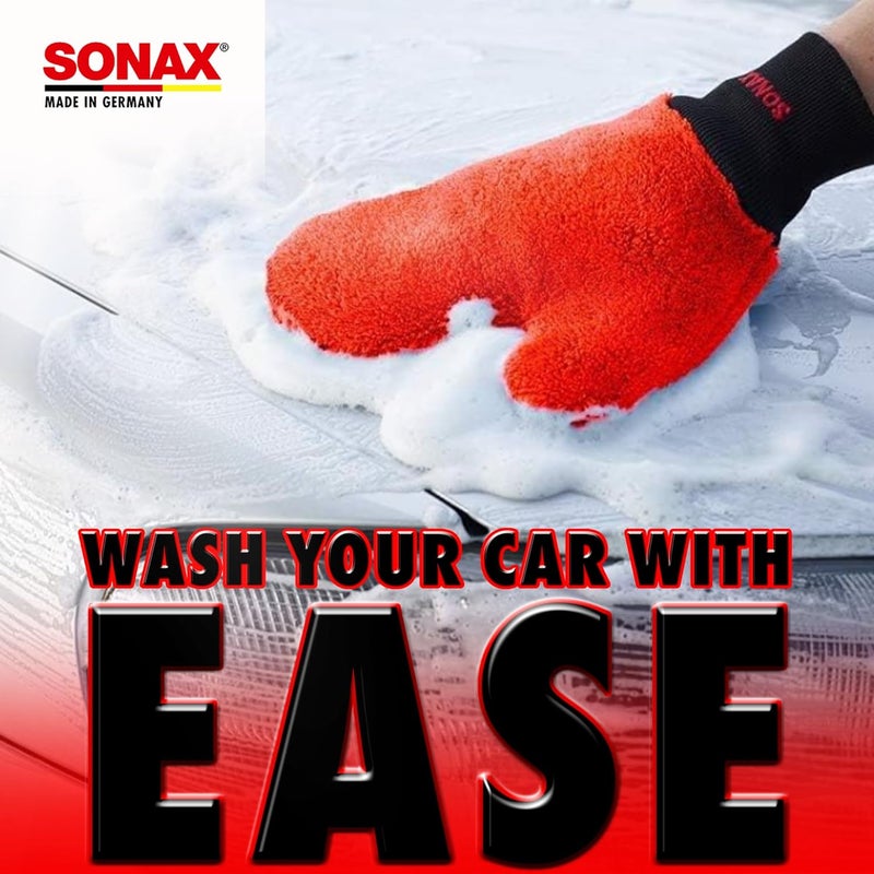 Sonax Microfibre Wash Glove (1 Piece) - Practical Car Wash Glove for the Gentle and Thorough Cleaning of Vehicle External Areas. Durable and Machine Washable - Image 3