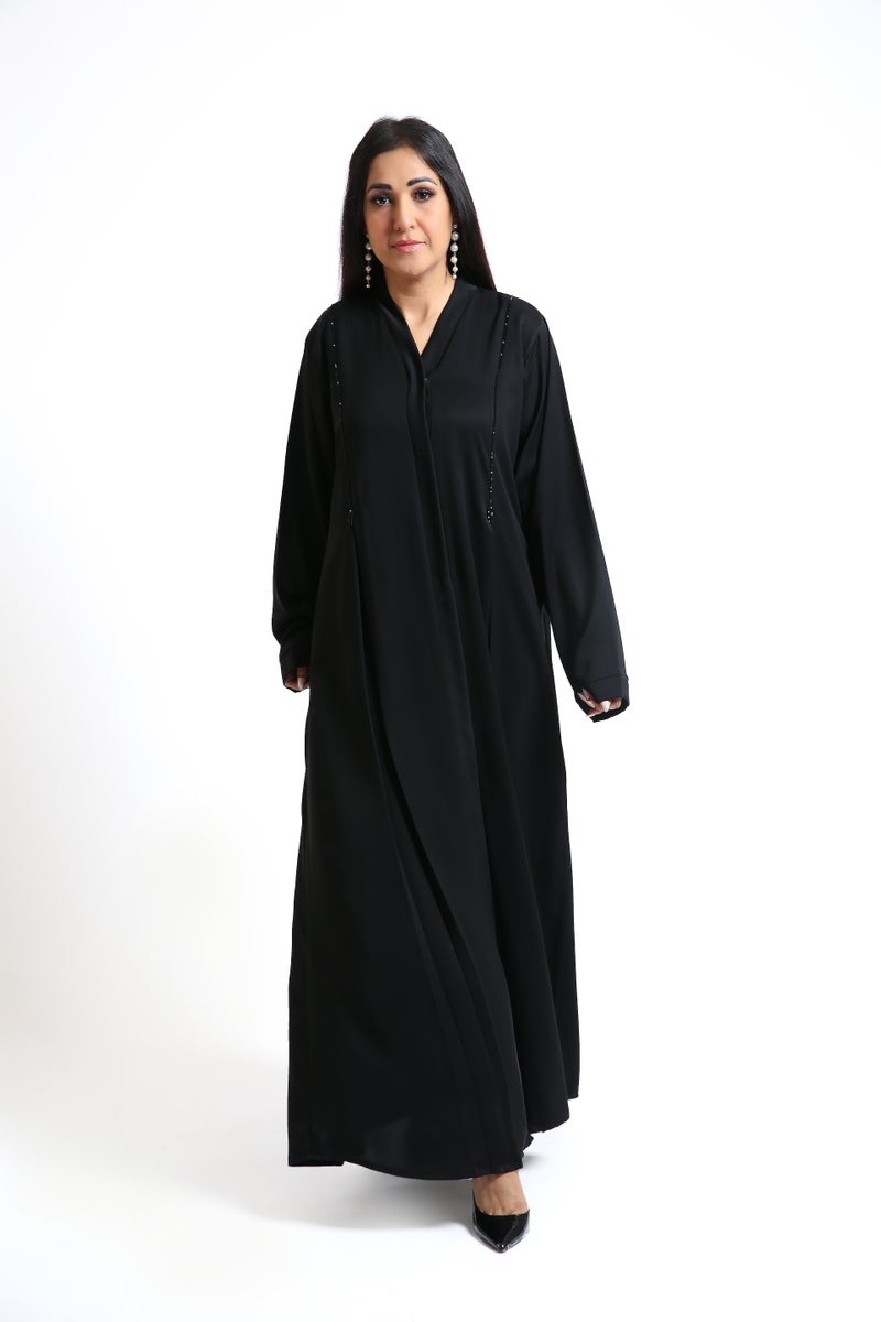 نيكياس عباية نيكاس نيدا بتطريز كريستال يدوي أمامي - Image 2