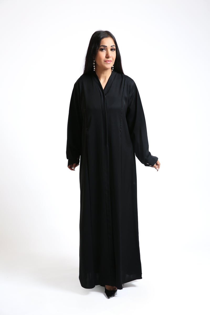 نيكياس عباية نيكاس نيدا بتطريز كريستال يدوي أمامي - Image 3