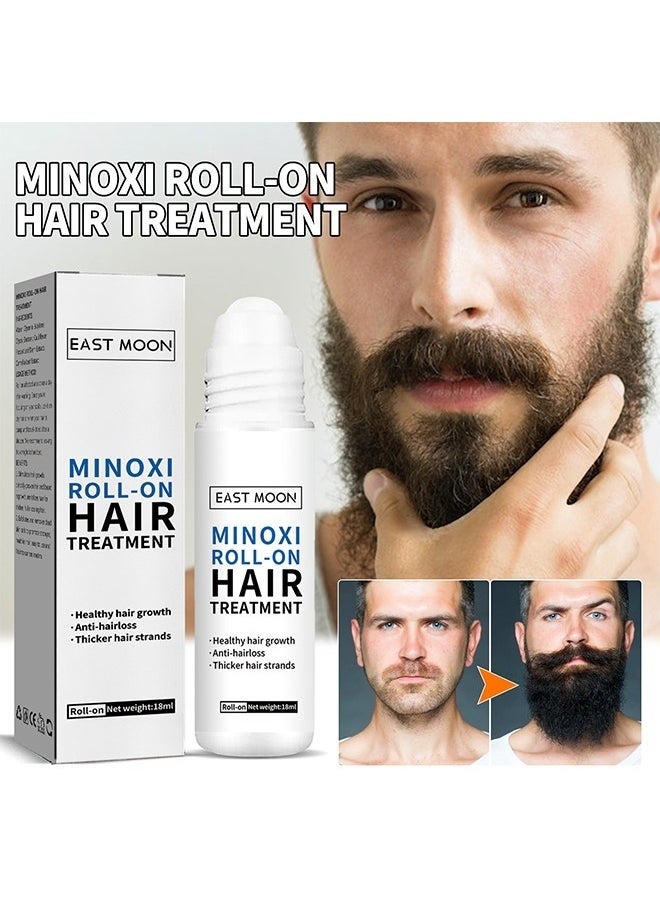 East Moon Minoxi Roll-On Hair Treatment,Healthy hair growth,Anti-hairloss,Thicker hair strands, Beard Treatment Man Beard Growth Oil 18ml  - Image 1
