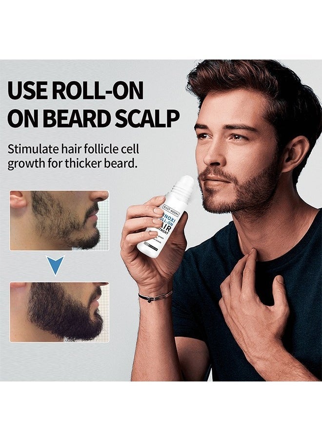 East Moon Minoxi Roll-On Hair Treatment,Healthy hair growth,Anti-hairloss,Thicker hair strands, Beard Treatment Man Beard Growth Oil 18ml  - Image 2