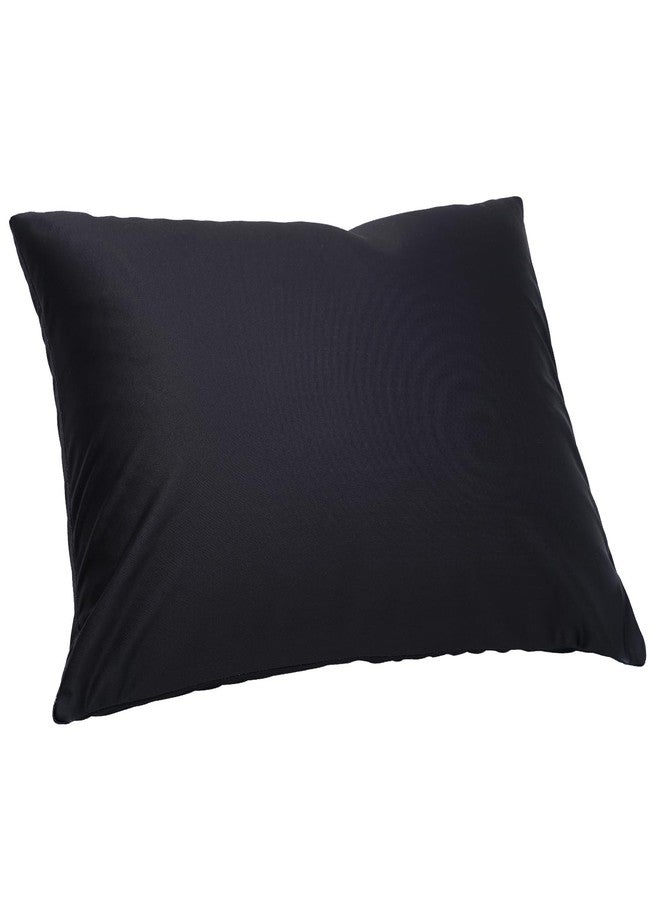Focustree Microbead Throw Pillow with Removable Cover Bed Body Microbead Pillow Neck Head Back Support, Spandex Soft Silky Fabric for Sleeping and Travel Sofa Bedroom Comfortable (Frosted Black) - Image 1