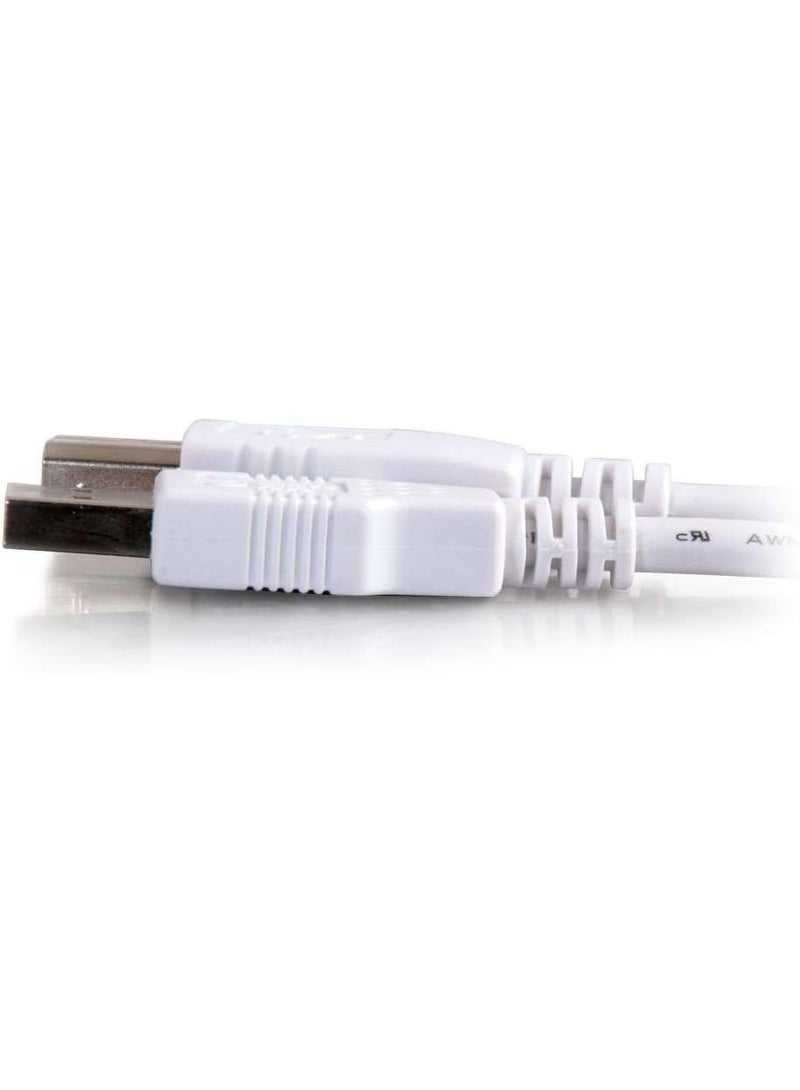 C2G Cables To Go 13401 USB 2.0 A Male to B Male Cable, White (15 Feet) - Image 3